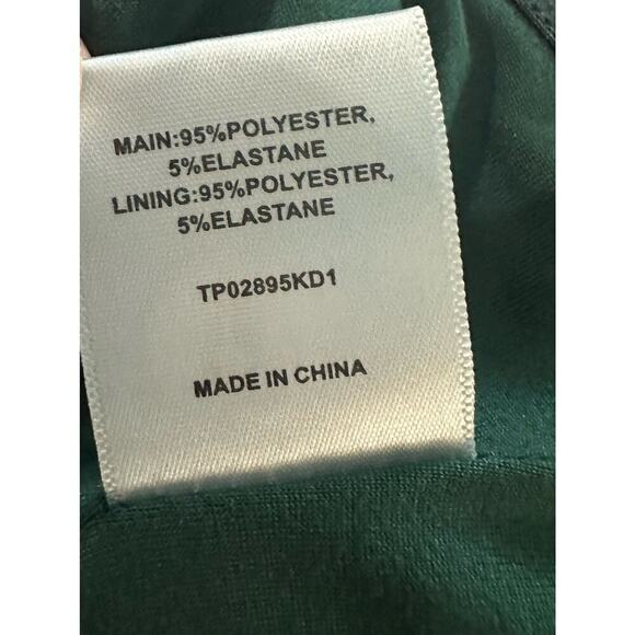 MESHKI Green Crop Cropped Cami Top Hook-And-Eye Closures - Sz Medium - Picture 4 of 4